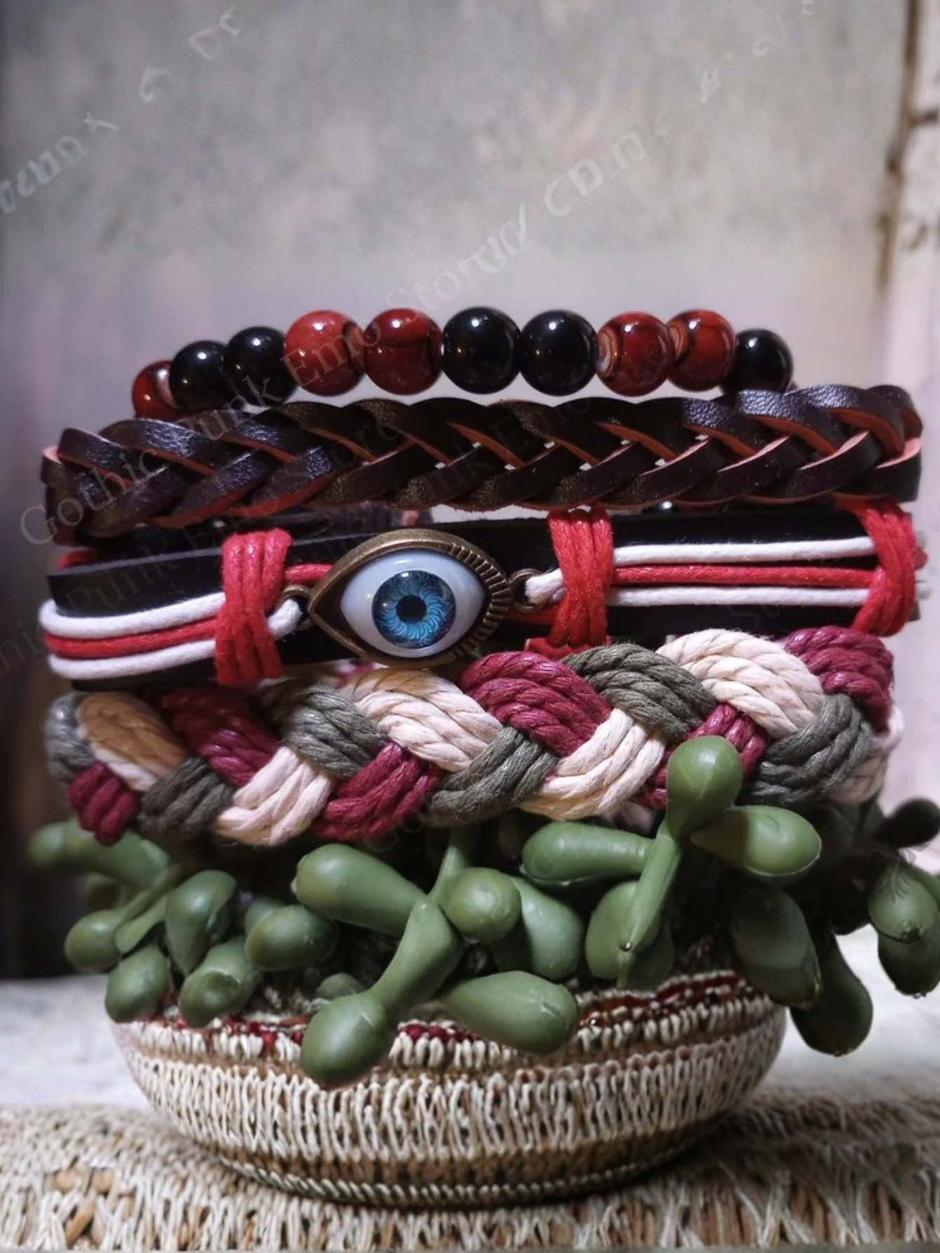Red Eye Boho Bracelet