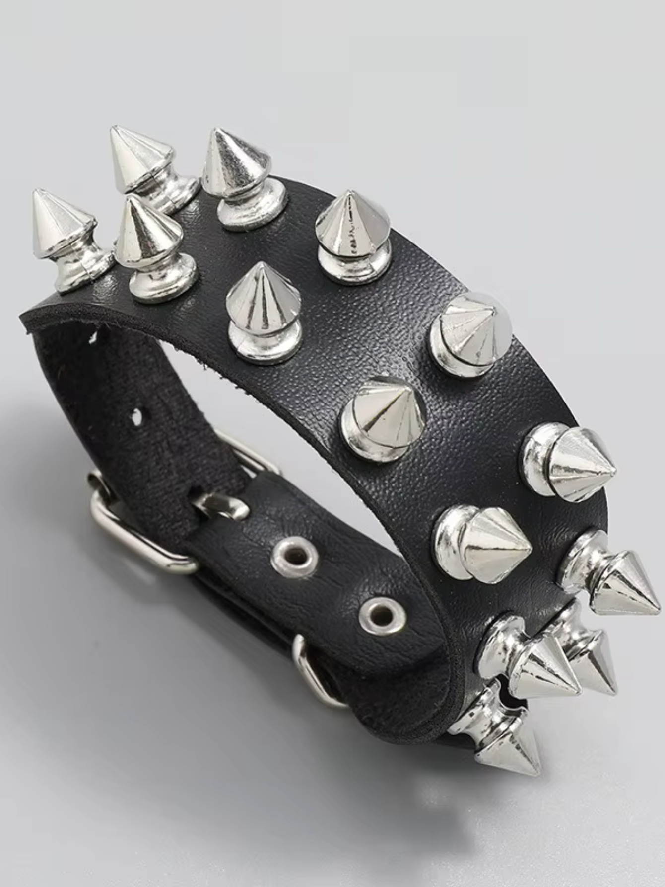 Double Row Spiked Bracelet