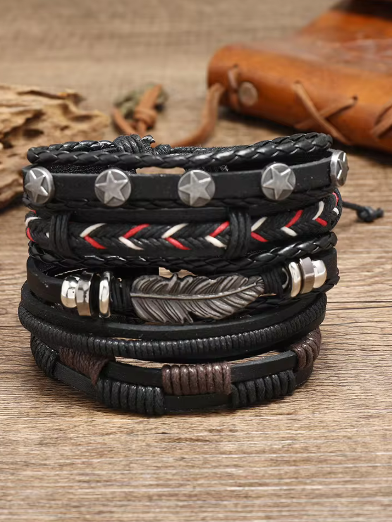 Leaf Star Emo Bracelet Set