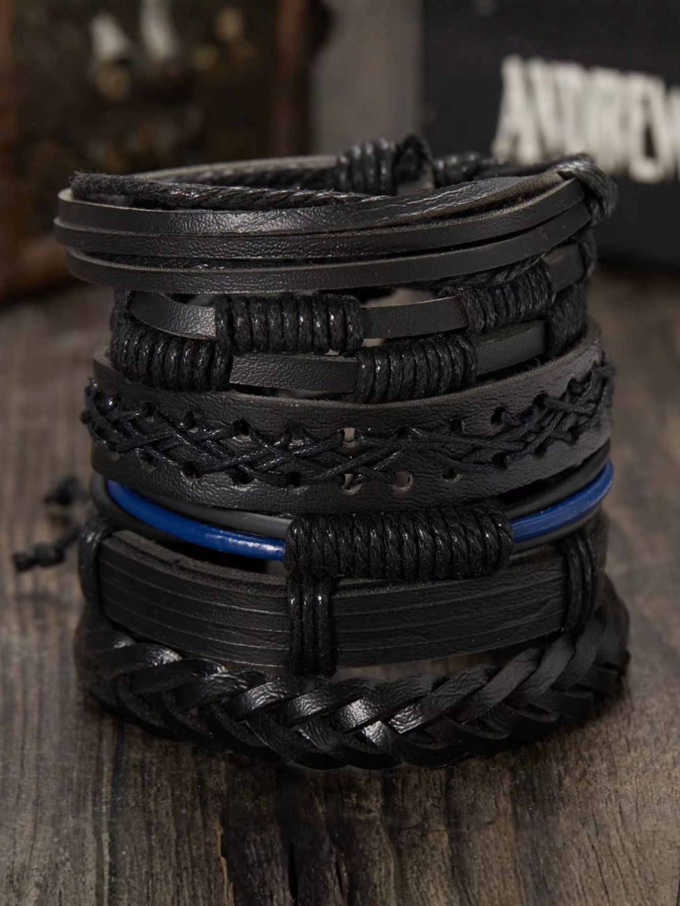 Black Navy-Blue Bracelet Set