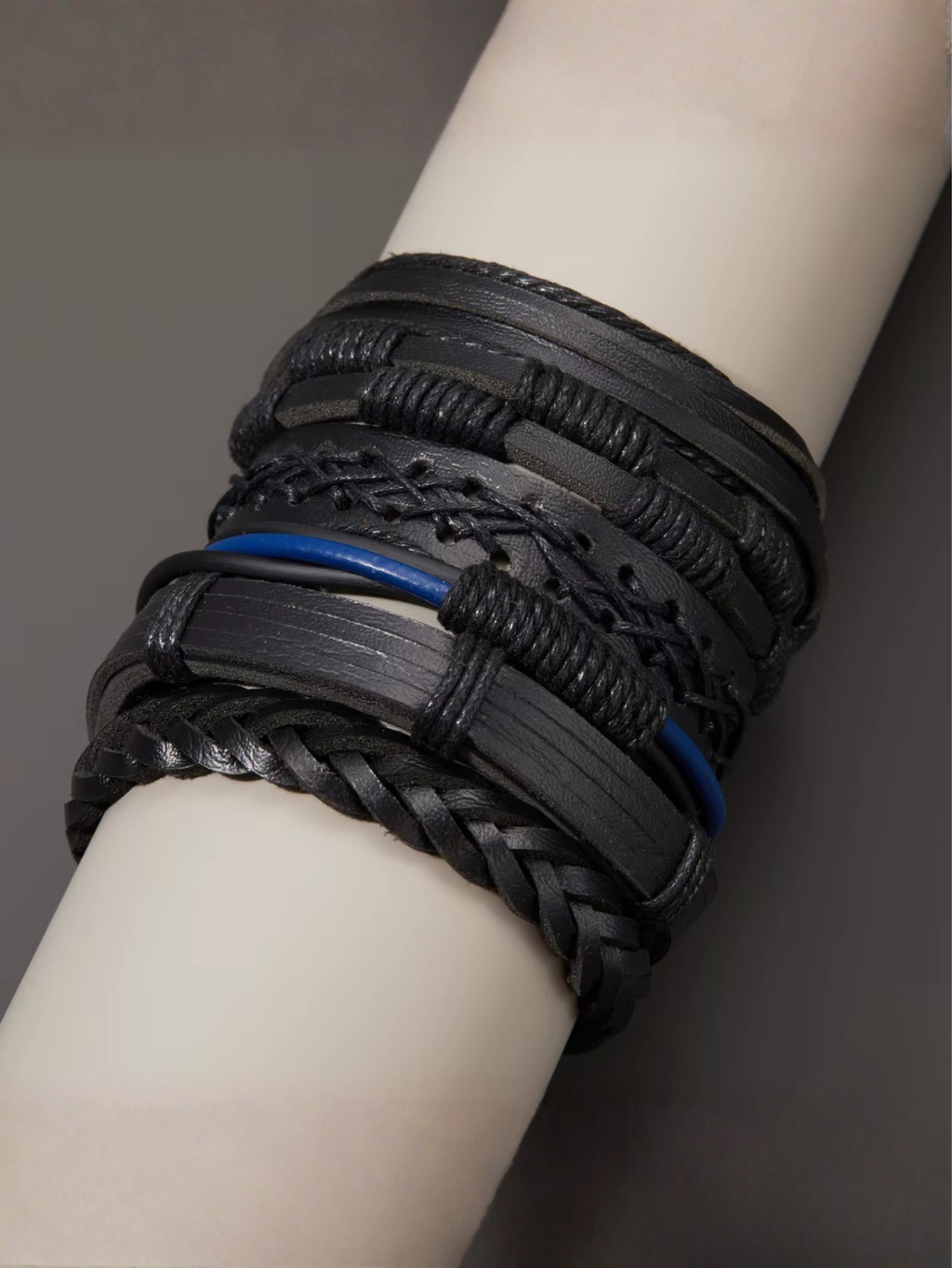 Black Navy-Blue Bracelet Set