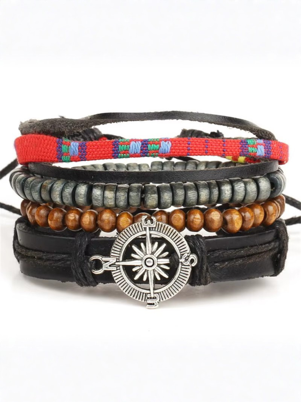 Boho Leather Bracelet Set