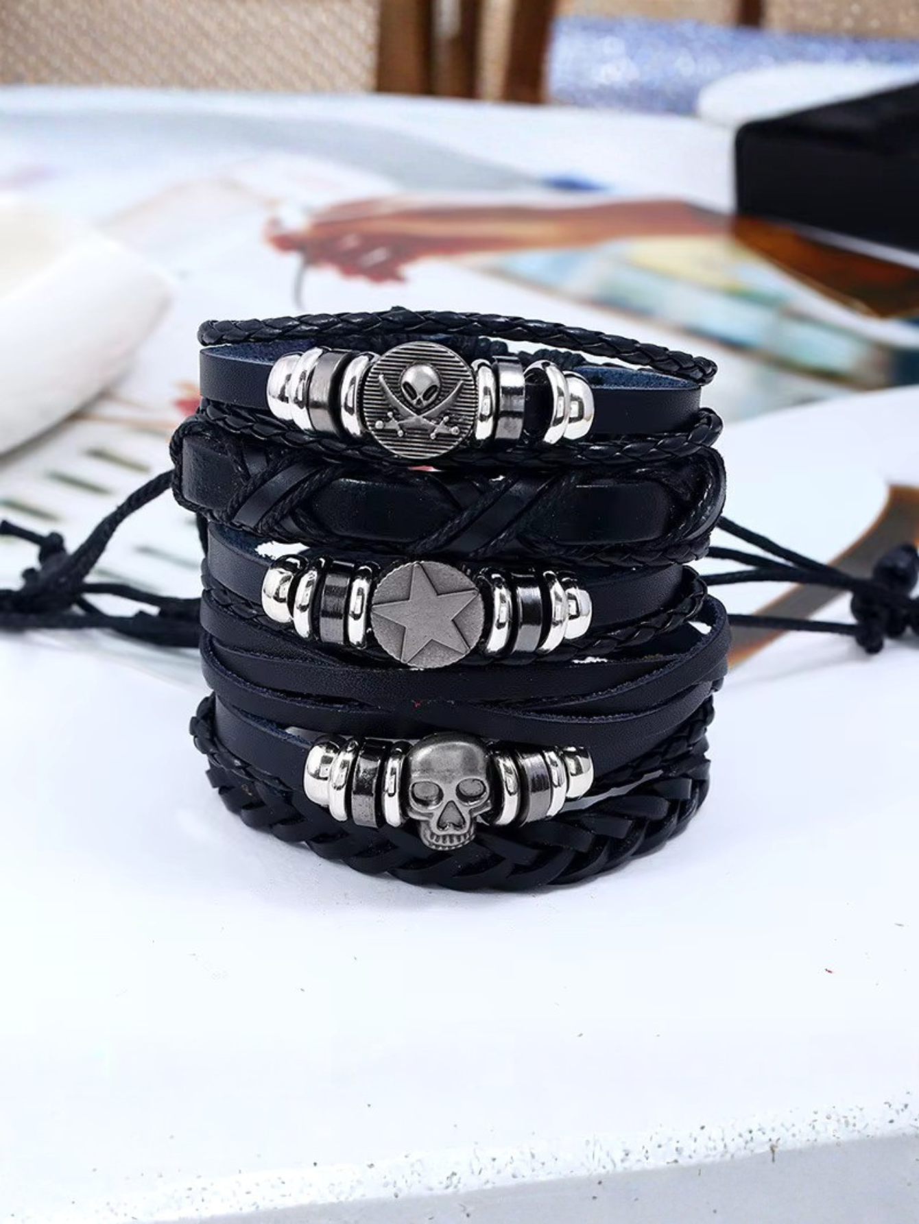Gothic Punk Bracelet Set