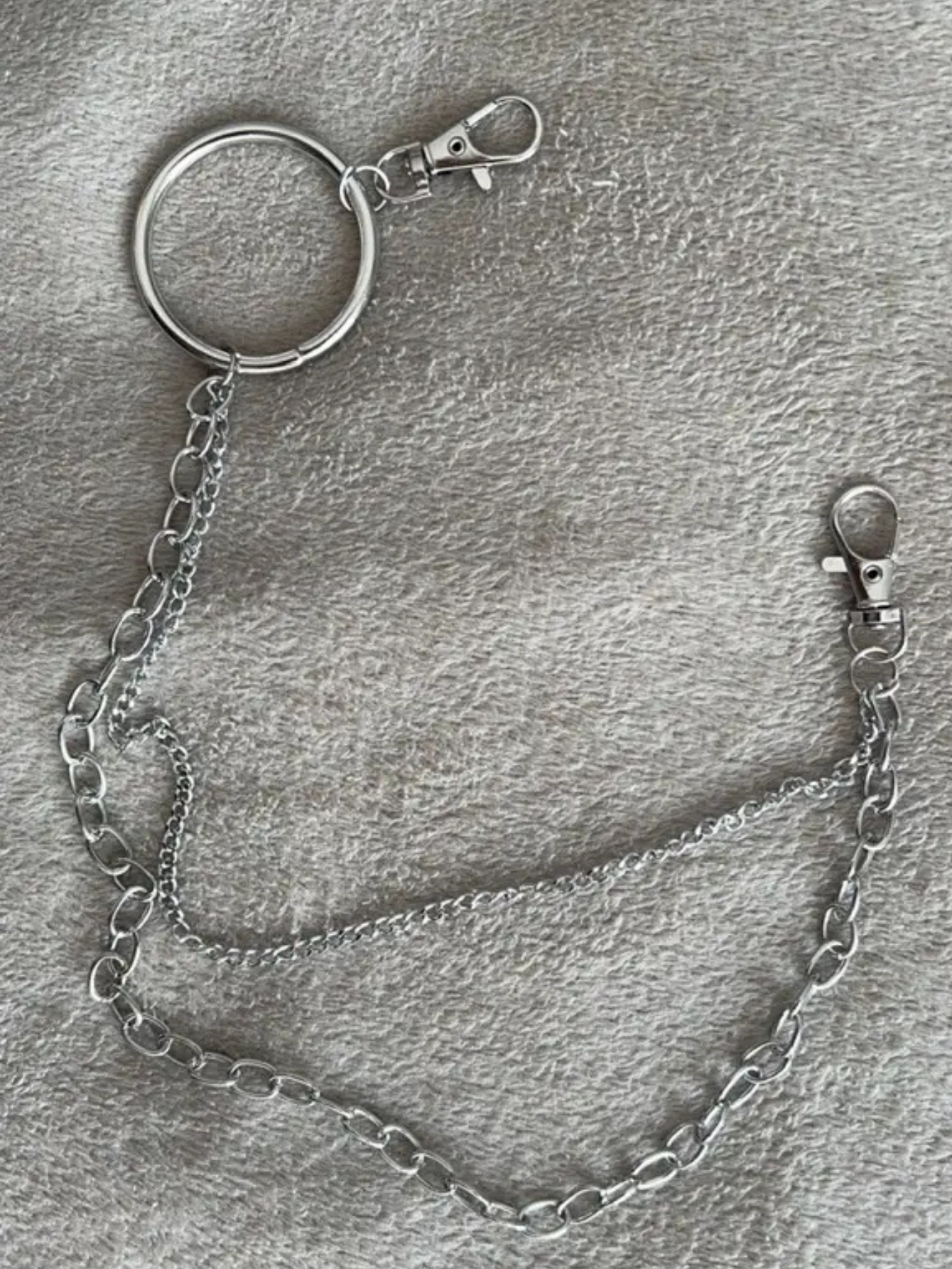 Grommet Black  Belt With Chain