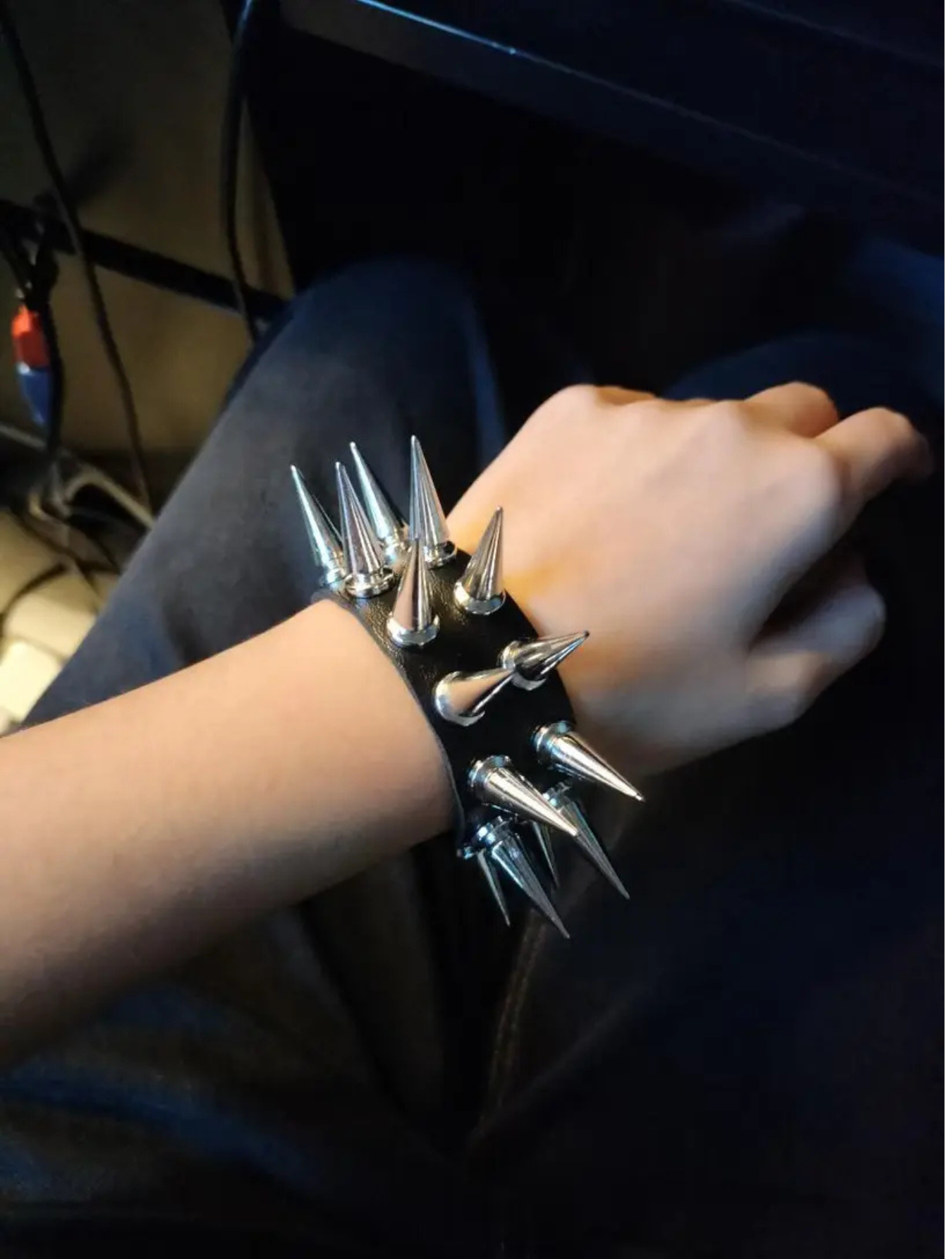 Double Row Spiked Bracelet