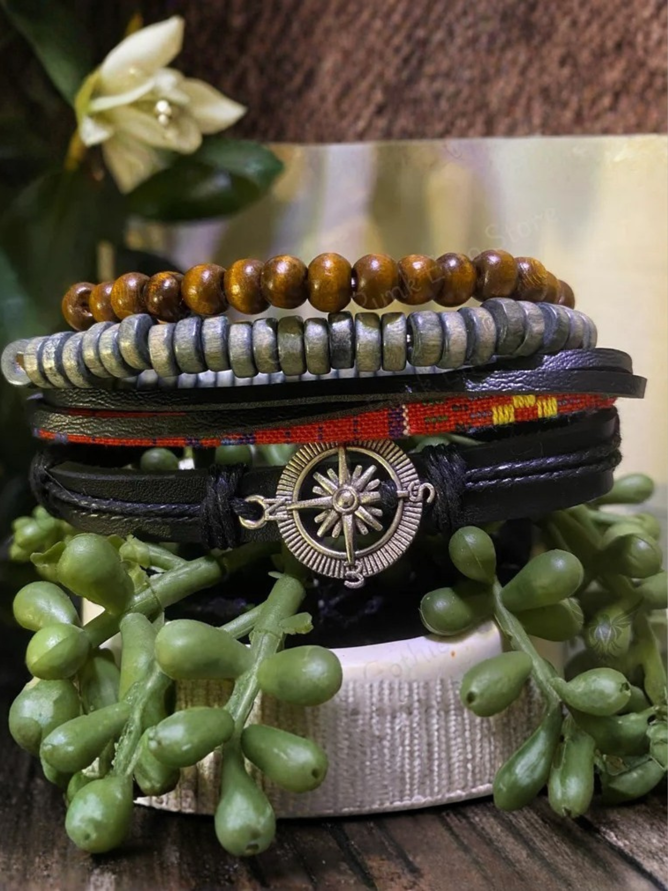 Boho Leather Bracelet Set