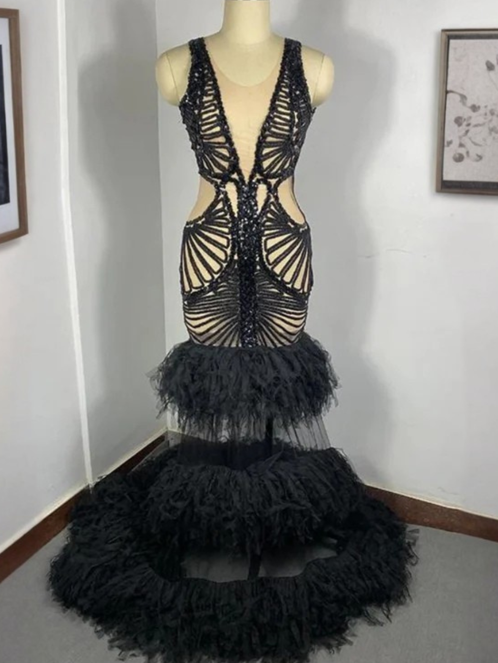 Black Illusion Dress