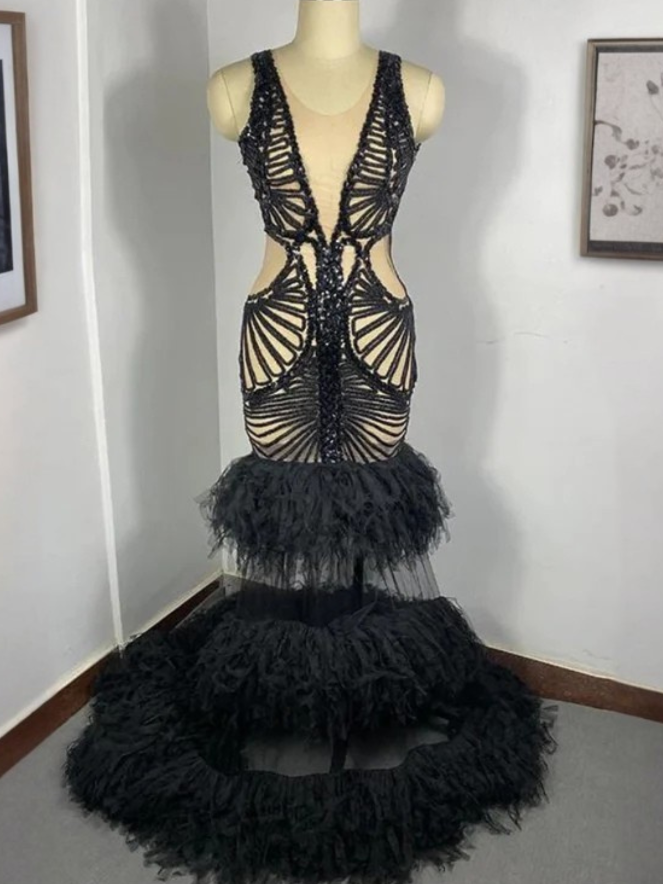 Black Illusion Dress