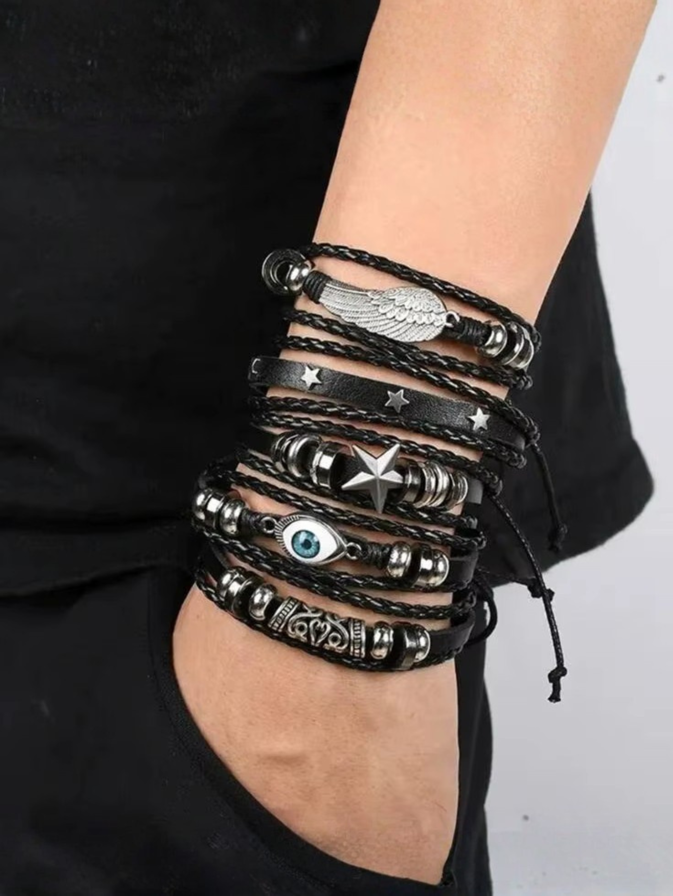 Eye Goth Bracelet Set