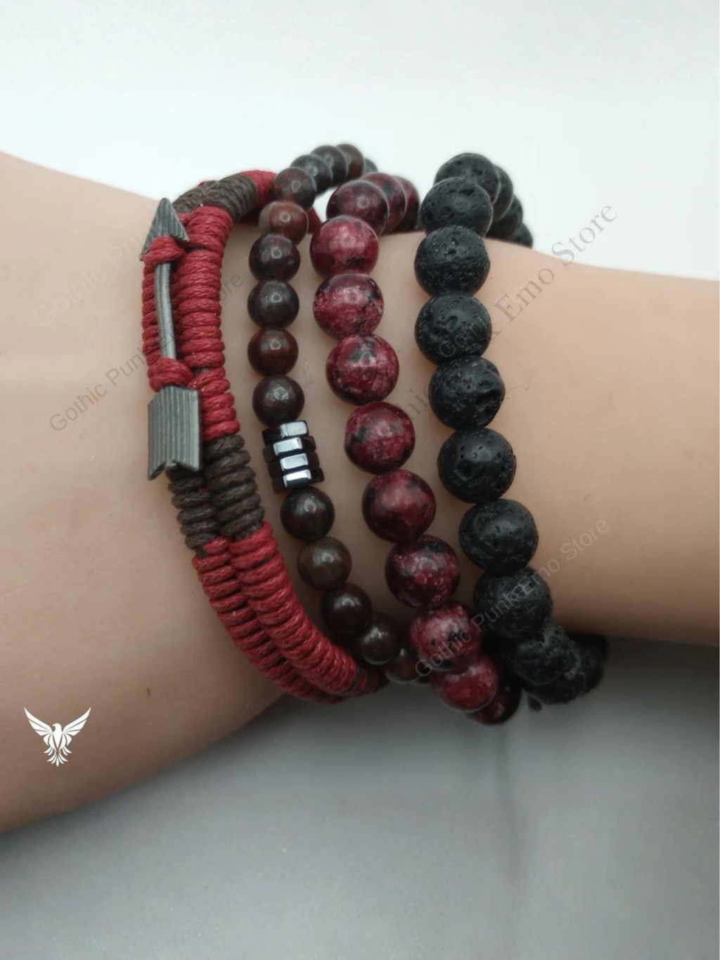 Red Jasper Boho Bracelet Set