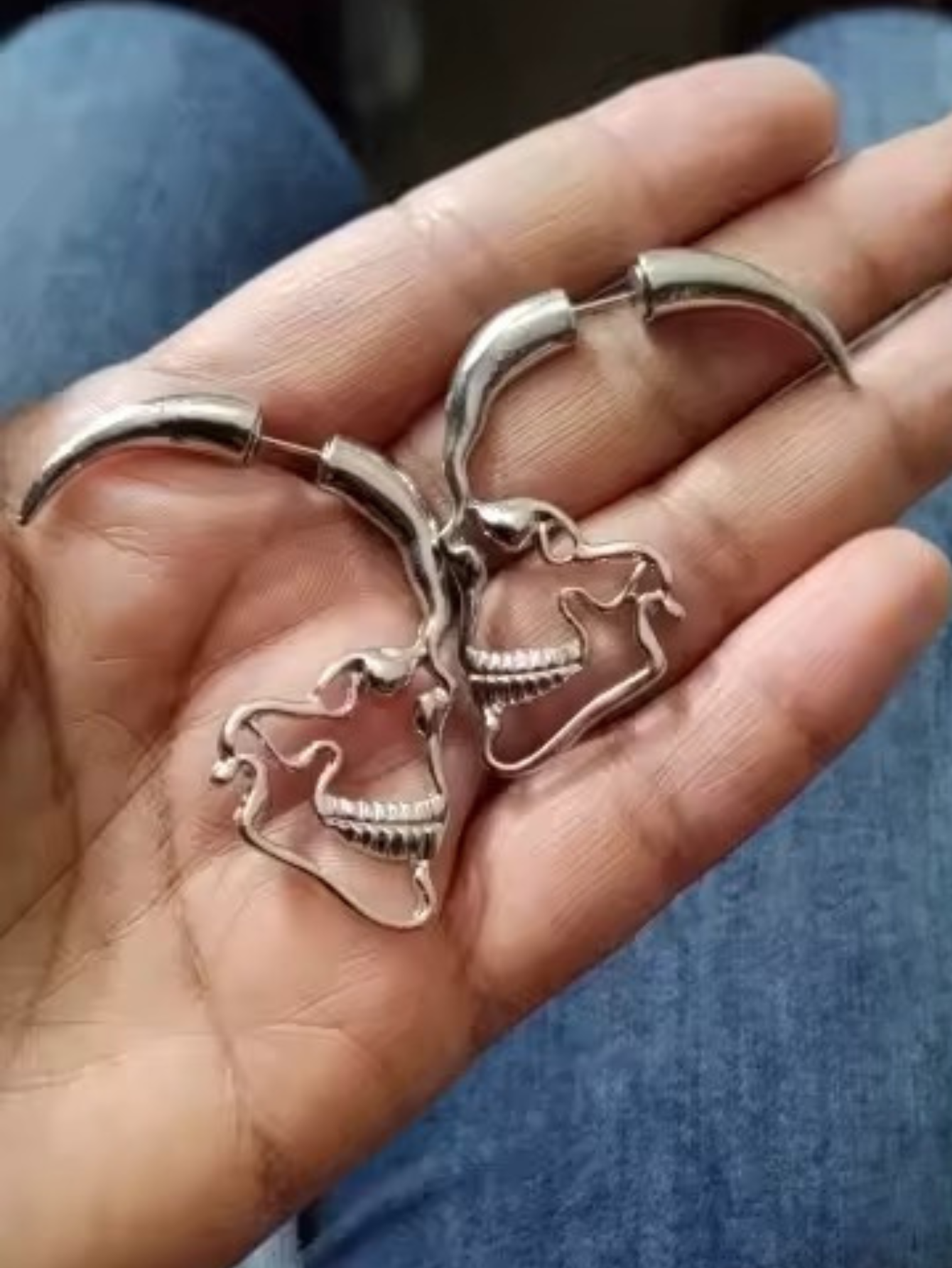Skeleton Goth 3D Earrings
