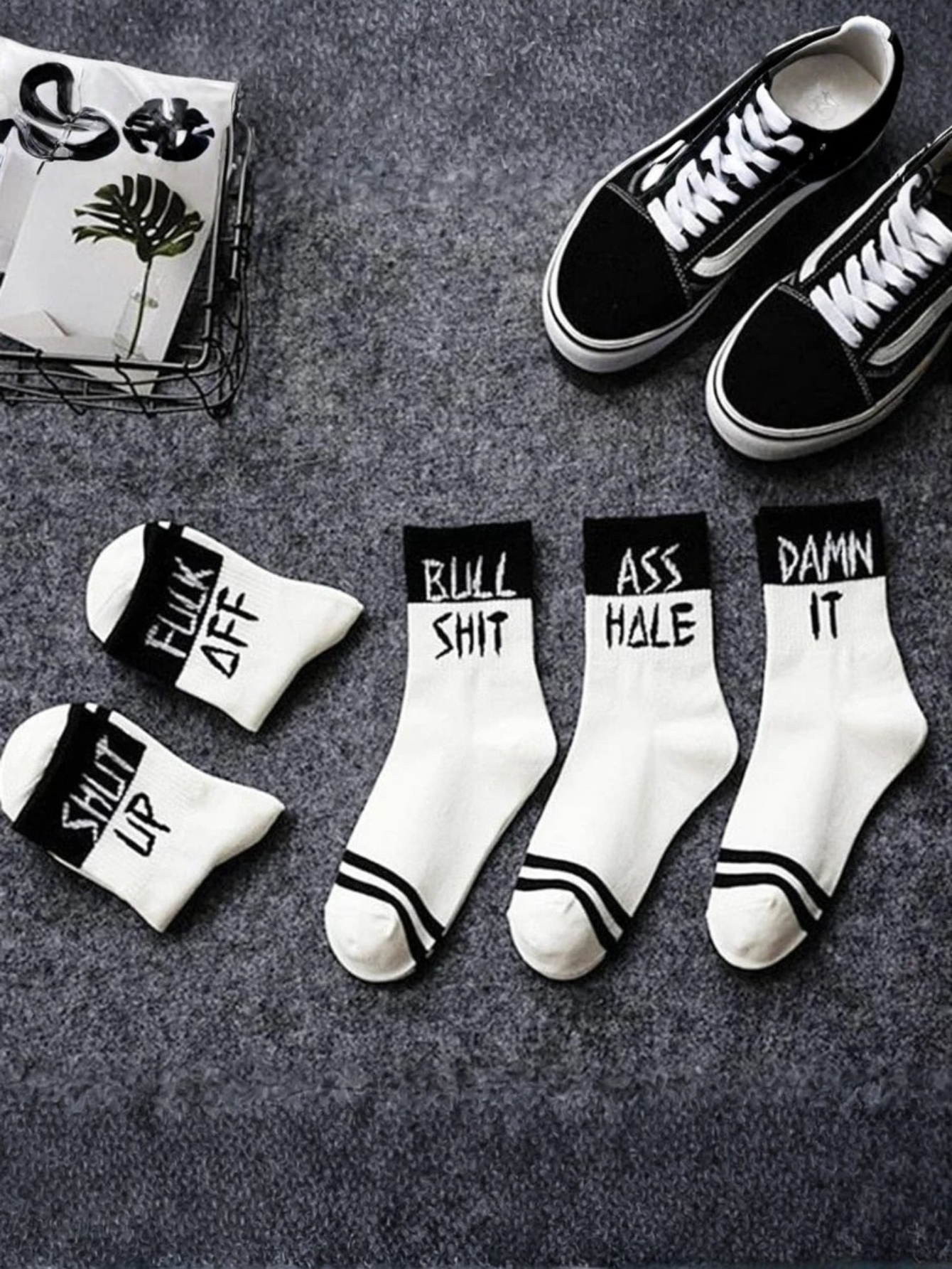 Punk Rock Funny Socks 5pk