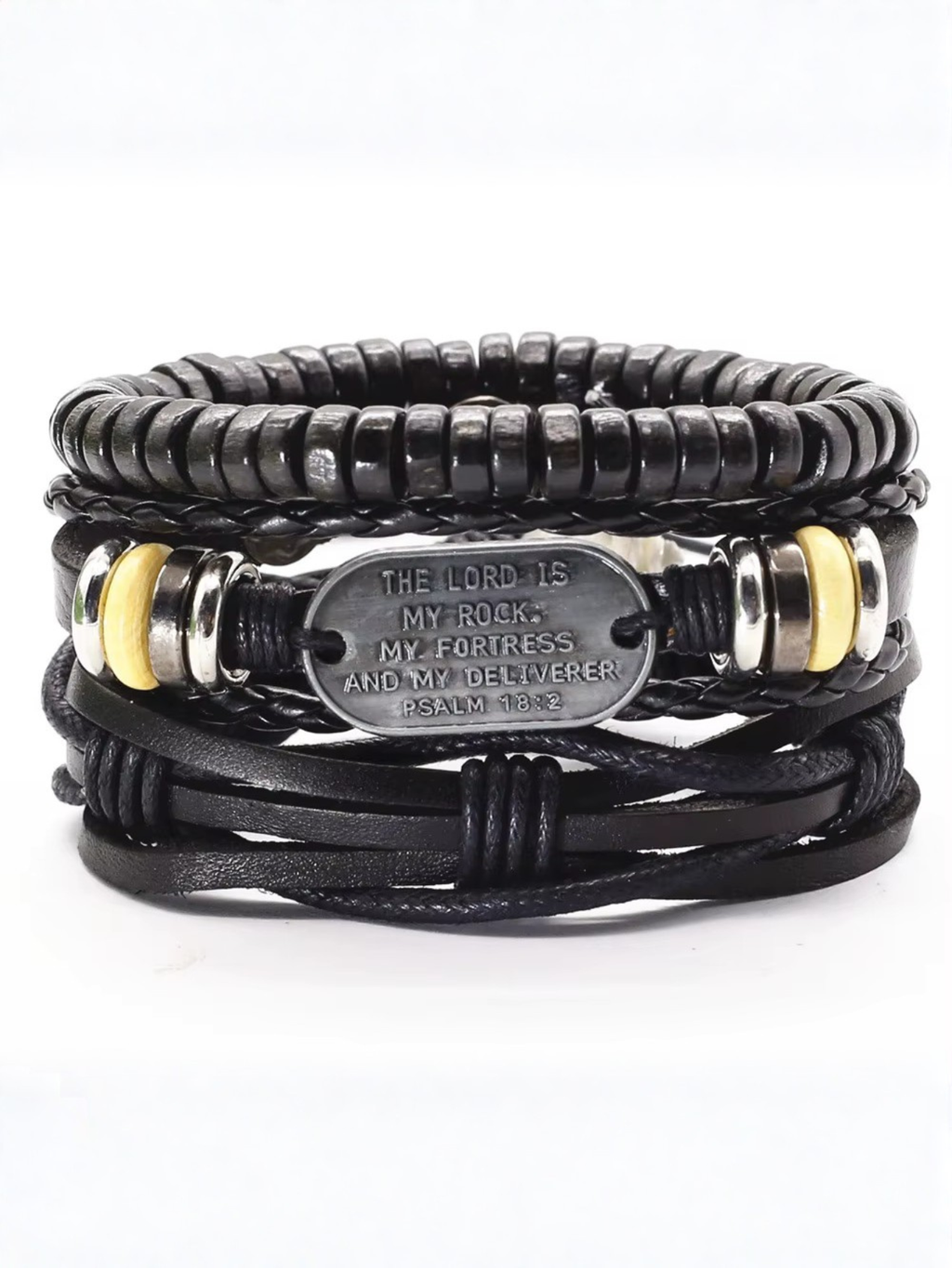 Cross Bible Bracelets 3pc Isaiah 54:17