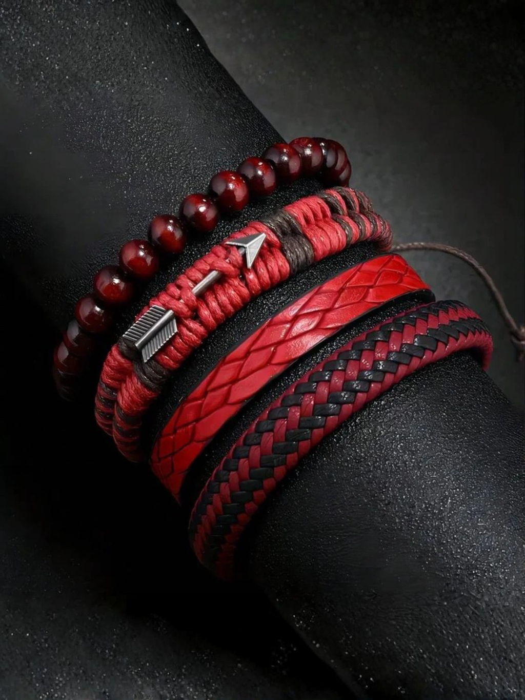 Red Jasper Boho Bracelet Set
