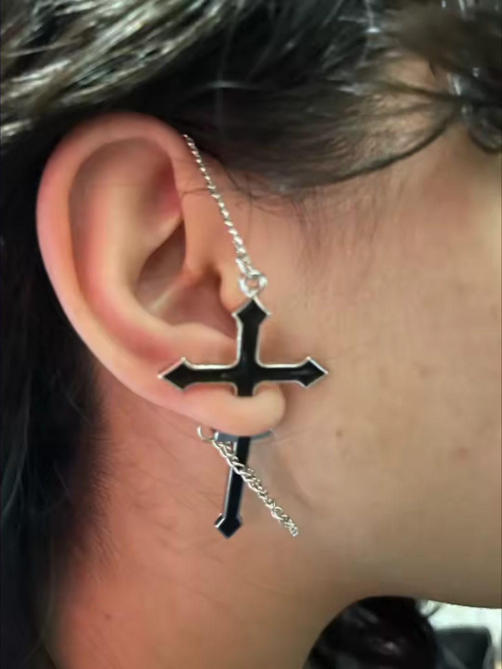 Cross Gothic Punk Earrings