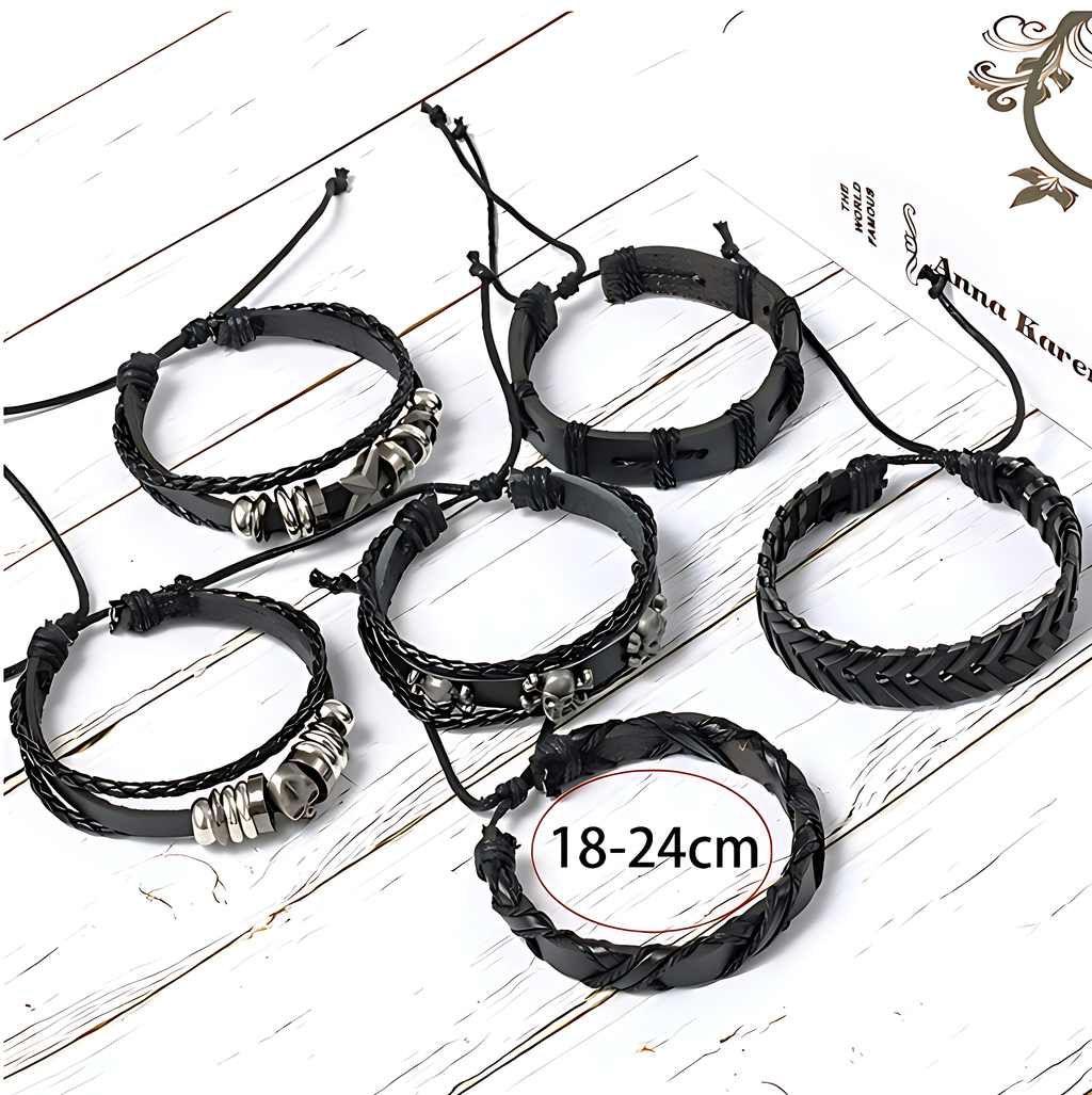 Spiked Punk Bracelet Set